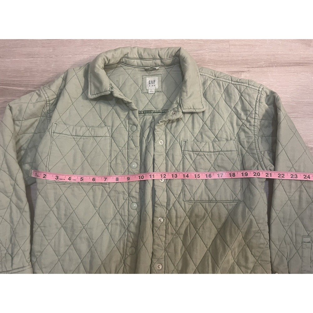 Gap Kids Button Up Green Jacket Youth Girls XXL Pockets - Picture 4 of 5